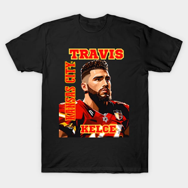 Travis Kelce Kansas City T-Shirt by Estadodamente